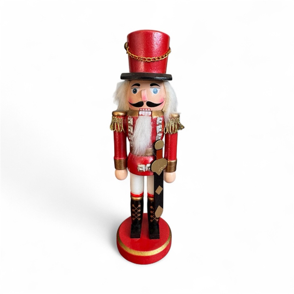Cleaver Creations Red Soldier 10” Wooden Nutcracker NIB